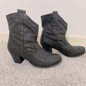 Black ankle boots size 6.5